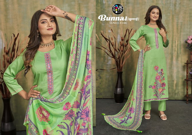 Bunnai By Four Dots Cotton Dress Material Wholesale Clothing Suppliers In India
